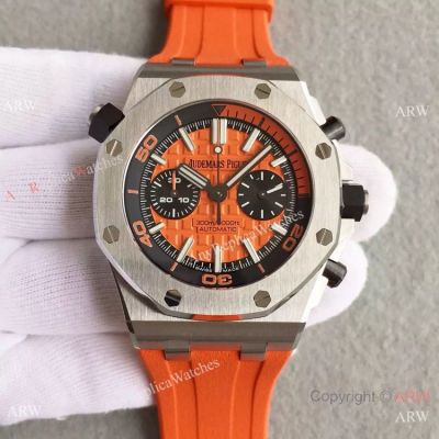Swiss Audemars Piguet Cal.3124 Orange Rubber Replica Watch